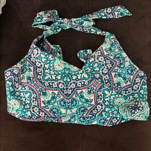 Athleta Colorful Halter Bikini Top 34 D/DD